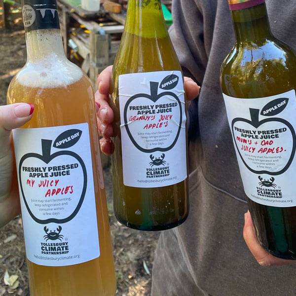 Freshly pressed apple juice from Tollesbury Apple Day