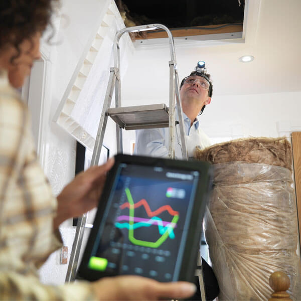 Loft insulation, Tollesbury Climate Partnership