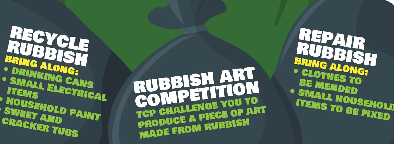 Save the date, Rubbish Event banner