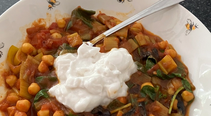 Bowl of Chickpea Curry for TCP